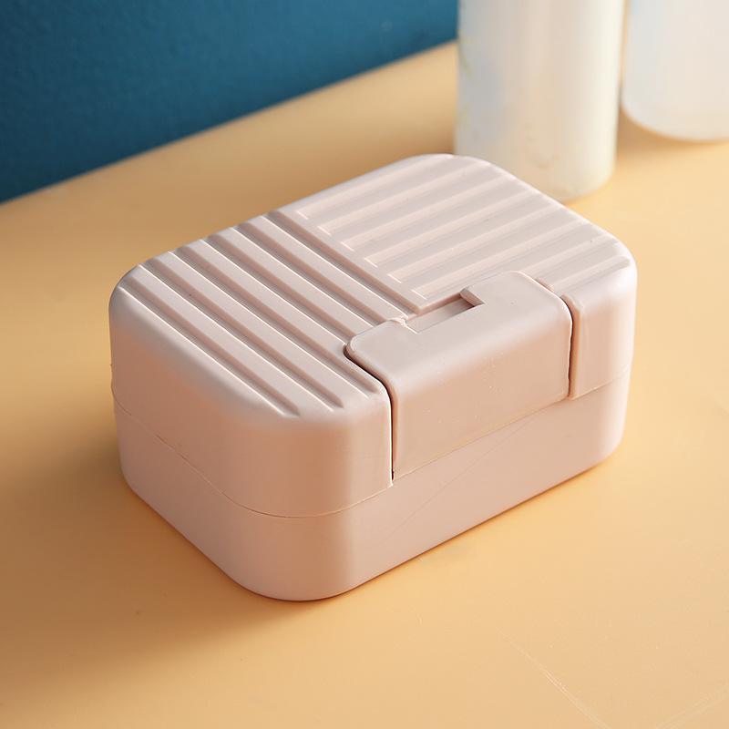 1pc Soap Box with Lid Travel Reusable Dish Holder Organizer Container Soap Case Bathroom Accessories Outdoor Soap Storage Box