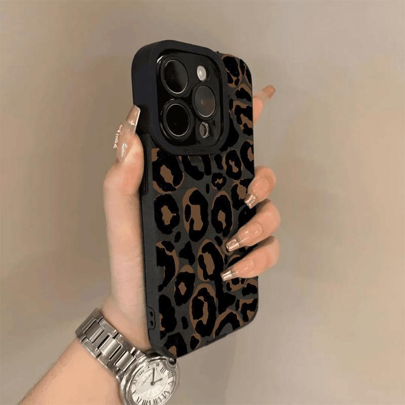 Versatile and Simple Leopard Print Suitable for New Apple 16promax Mobile Phone Case IPhone15 14