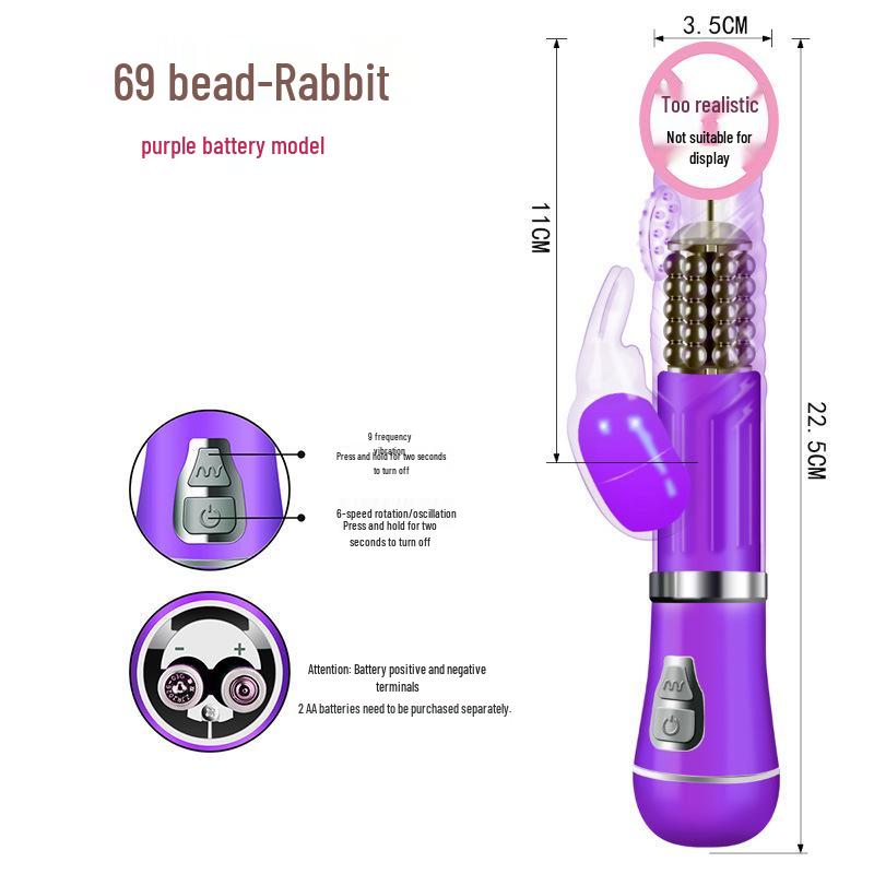 Vibrating Mermaid Rotating Dildo Massager for Women