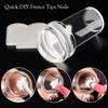Nail Stamper Jelly Silicone Printing Nail Polish Stamping French Tip Nail Stamp Template with Scraper Manicure Stencil Tools