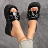 Fashion 2025Women Wedges Slippers Fashion Platform Beach Women Shoes Anti-slip Outdoor Sandals Casual Home Slides