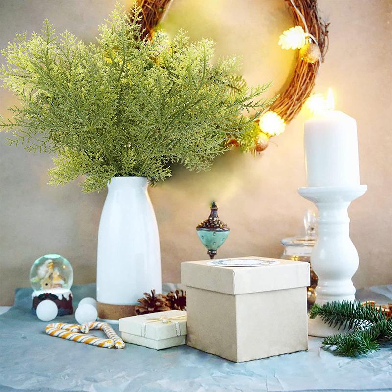 Artificial Pine Needle Branches for DIY Floral Arrangements and Christmas Decorations