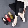 Spring low-heeled soft leather bag head cool slippers new casual outer thick-heeled single shoes