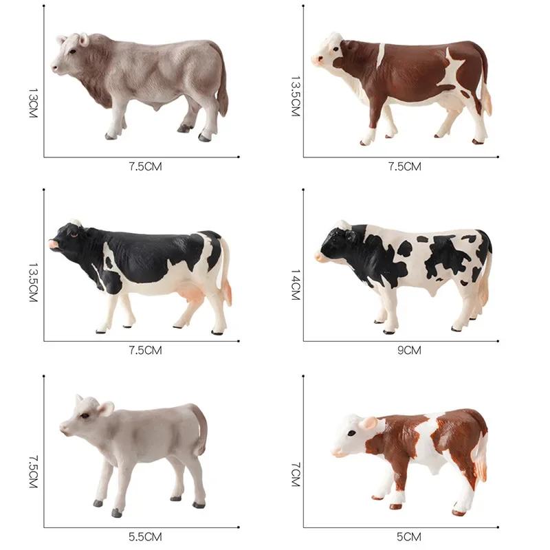 Children's Solid Simulation Cow Animal Model Toy Ornament