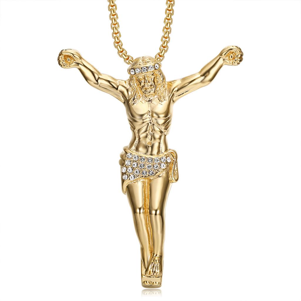 European and American New Jewelry, Gold-plated with Diamonds, Large Full Body God YS Pendant Necklace 2026