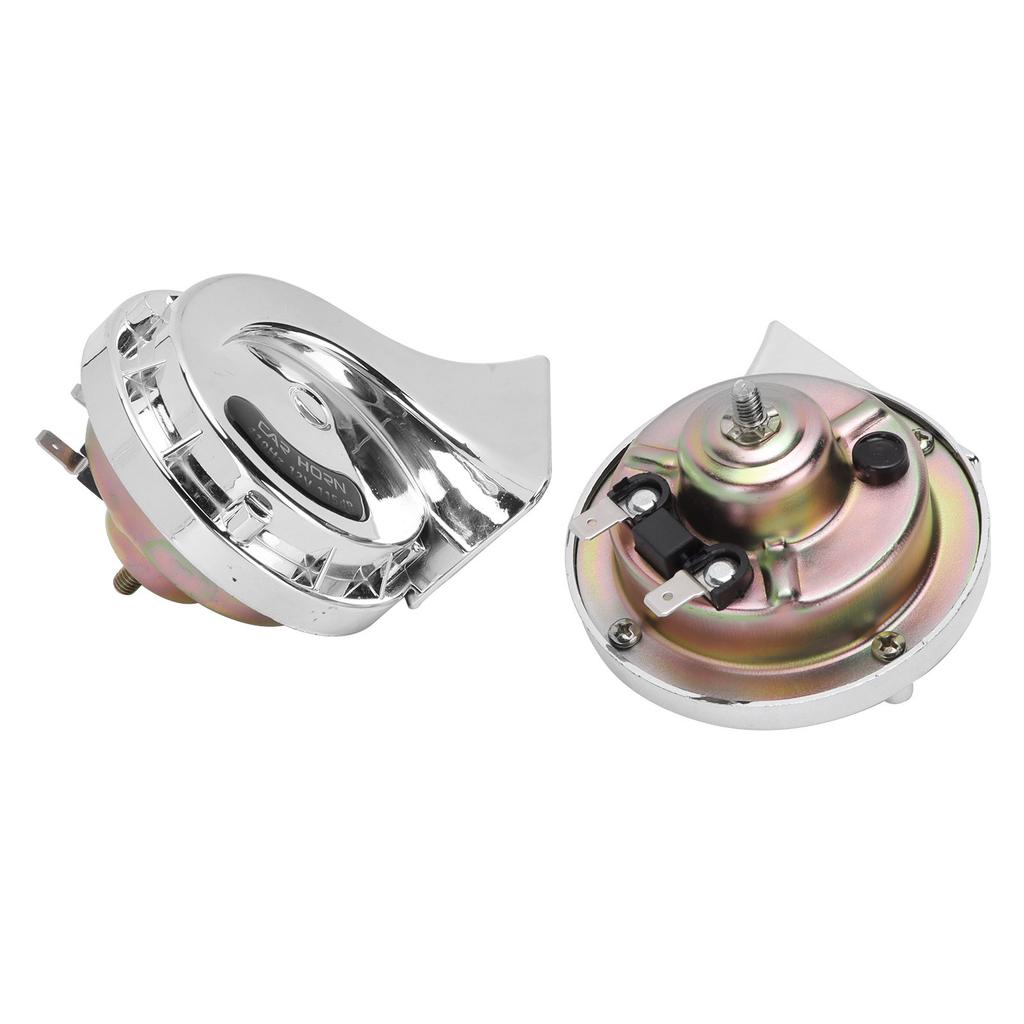 2PCS Car Horn 510Hz 115Db Silver Universal for All 12V Trucks RV Motorcycles UTV ATV