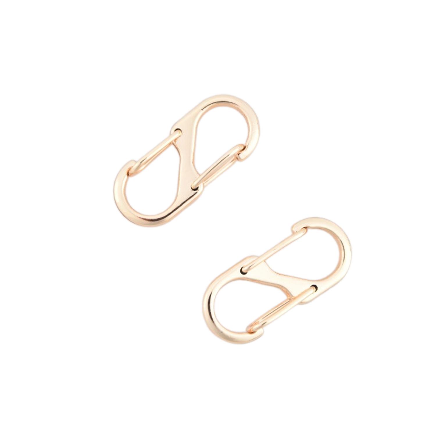 

5 шт. регулируемые металлические пряжки S-образной формы, двойная пряжка, звенья цепи, крошечный металлический зажим для удлинителя сумки, аксессуары длины цепи 5Pcs золотой