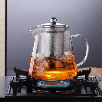 400ml/1350ml Filterbare Hittebestendige Verdikte Glazen Theepot Hoog Borosilicaatglas Bloementhee Pot Verwarmbare Glazen Theeset