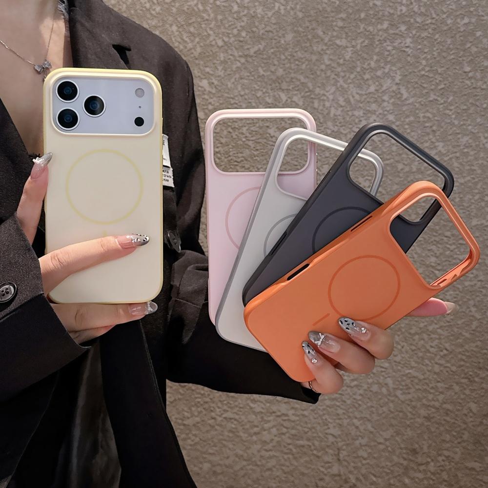 for Magsafe Matte Candy Solid Color Case for iPhone 17 Air 16 Pro Max Magnetic Wireless Charging Ultra Slim Shockproof Cover