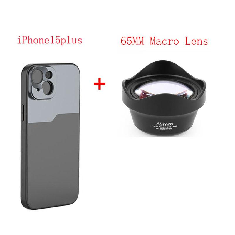 17MM Thread Phone Case for Iphone 15 Pro Max Plus ,2X Macro Lens Kit 65mm Lens No Distortion Phone Lenses for IPhone 15 Pro Max