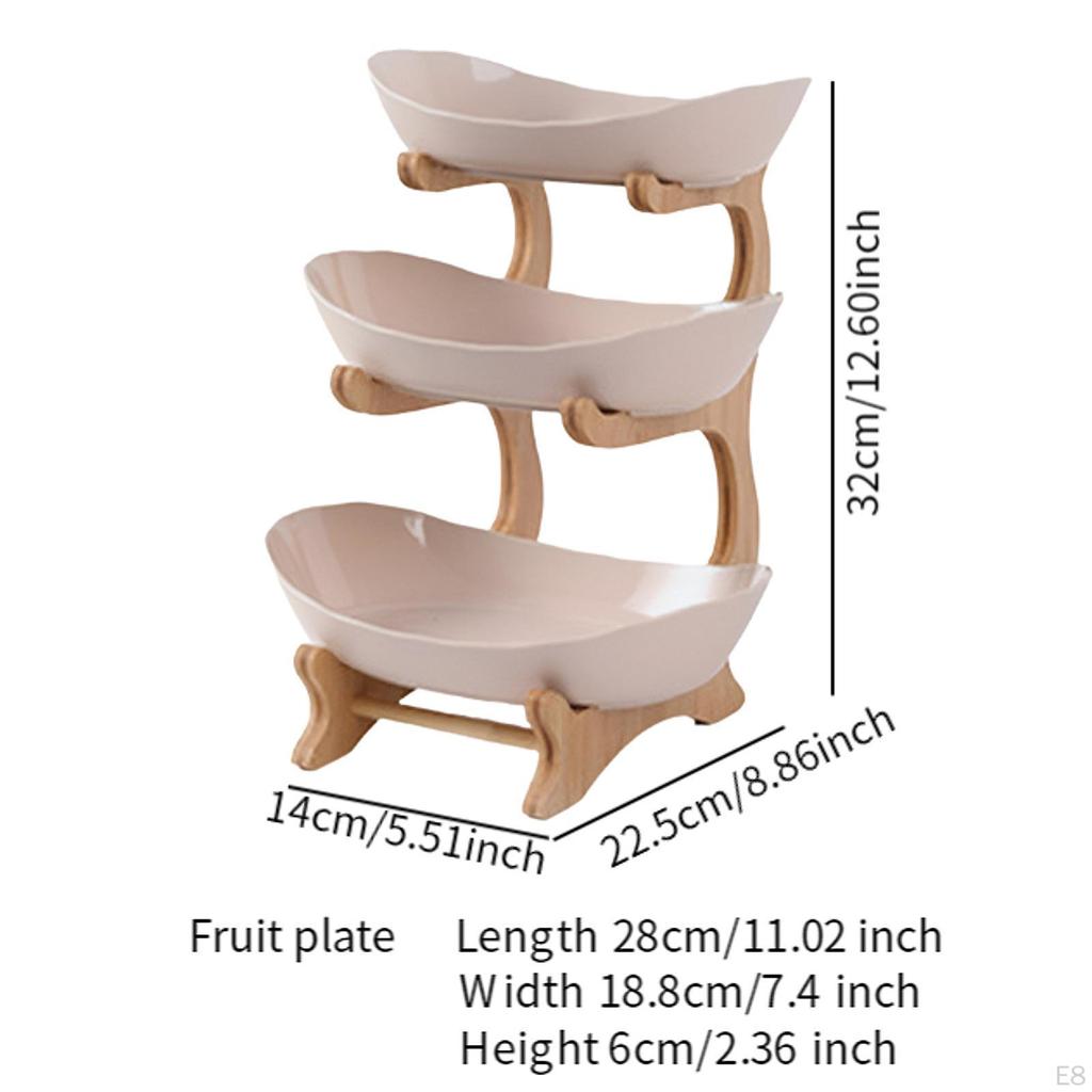 Snack Serving Tray Dried Fruit Organizer Plate with Holder Dishes Dessert for