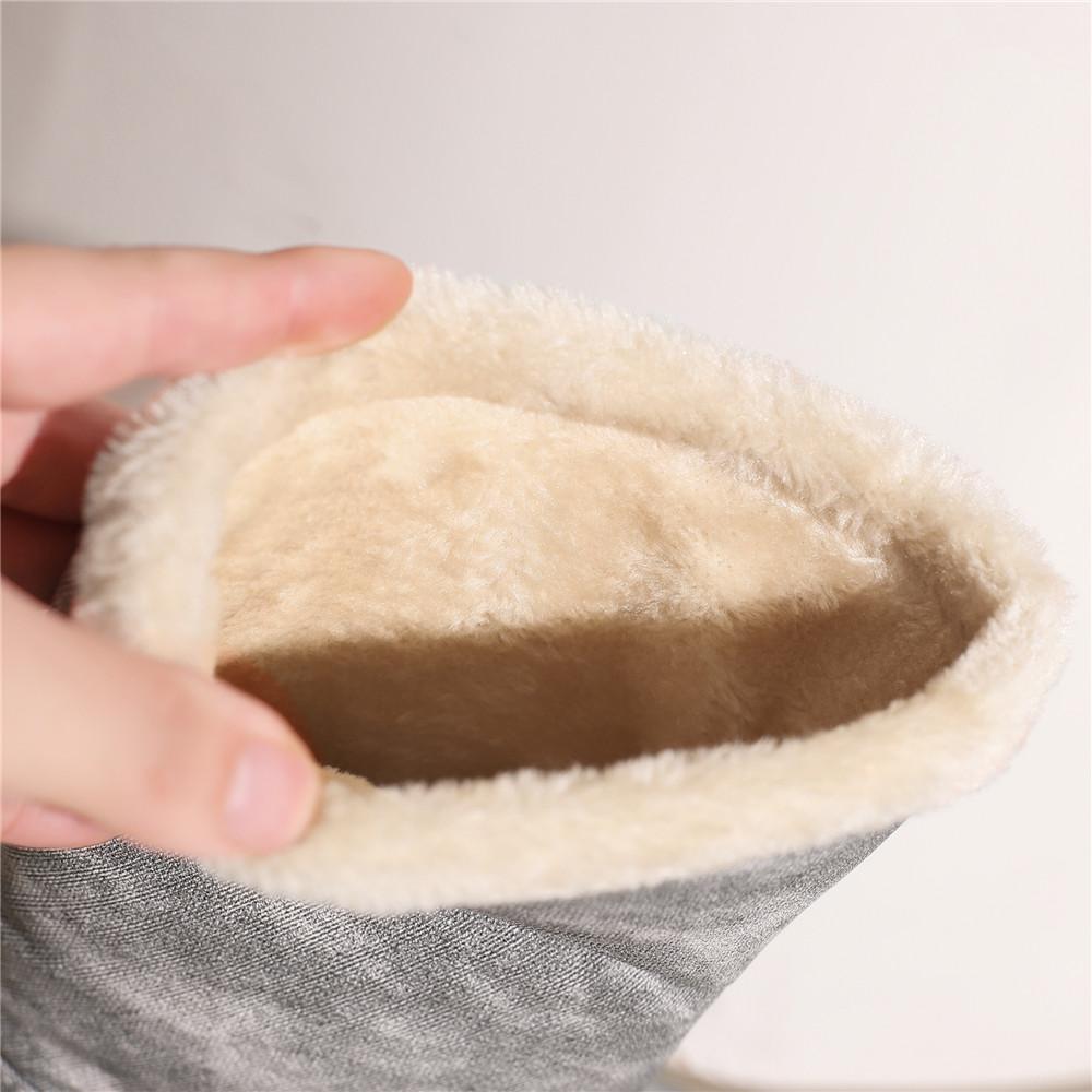 Fashion Winter Boots for Women New Snow Keep Warm Fur Booties Comfort Cuffed Wool Ankle Boots Platform Wedges Cotton Shoes Mid Calf Boot