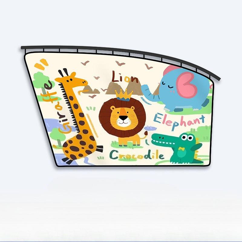 Autofenster-Sonnenschutz, Sonnenschutz für Babys, Sichtschutzvorhang im Kinderwagen, Verdunkelungsvorhang für Auto mit integrierter Schiene.