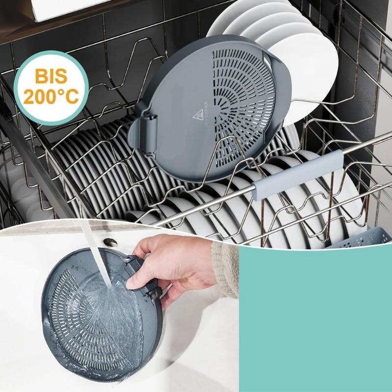 Pouring Strainer Efficient Food Filter with Heat Insulation Design Dishwasher Safe Plastic Texture for Various Models