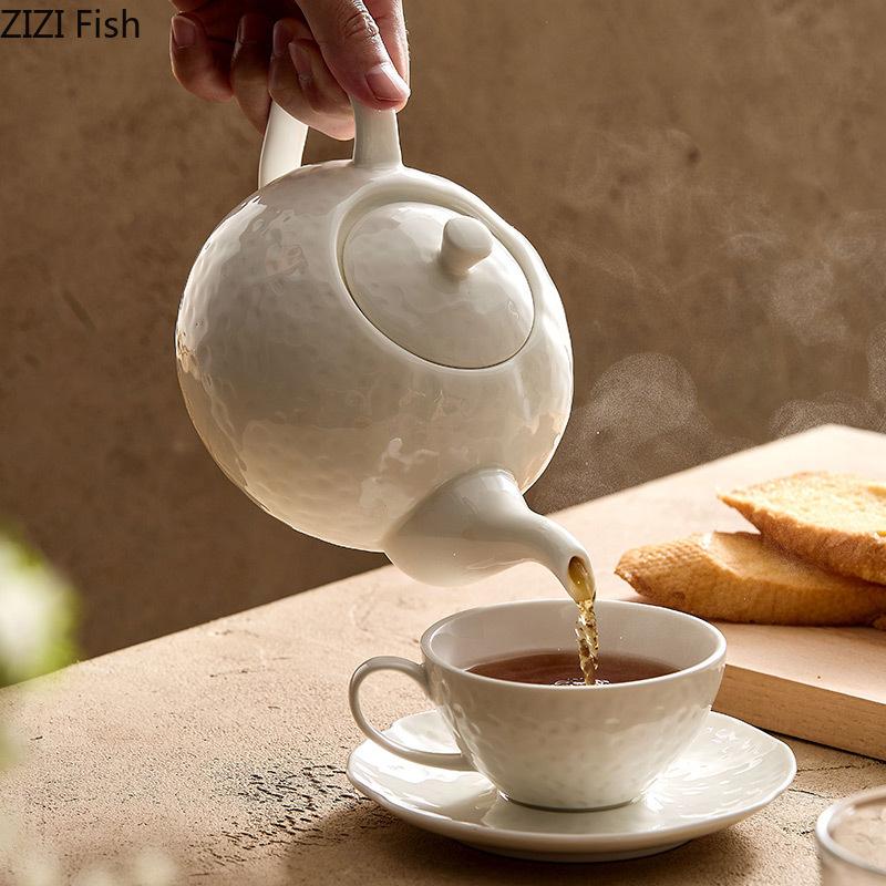 Weiße Porzellan Teekanne Restaurant Longjing Pu'er Teezubereiter Kreatives Keramik Kung Fu Teeset Heim Teezeremonie Zubehör