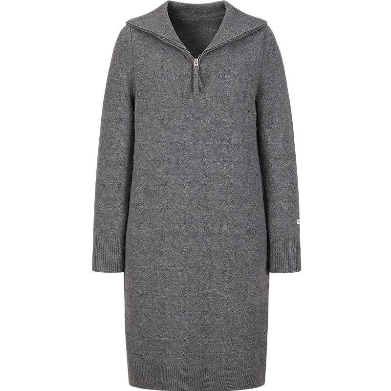 

JZ Annaco Women s Sequin Zipper Lapel Knit Dress S