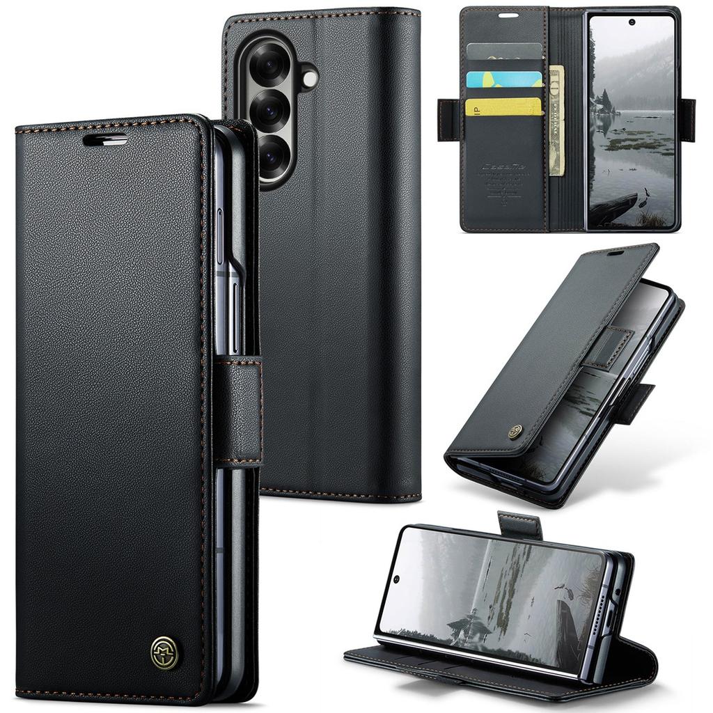Z Fold7 Phone Leather Stand Case ,Full Body Shockproof Cover Wallet Card Holder Case For Samsung Galaxy Z Fold 7 5G