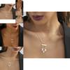 Stylish Geometric Alloy Necklace Featuring Trendy Pearl Pendant And Chic Tassels