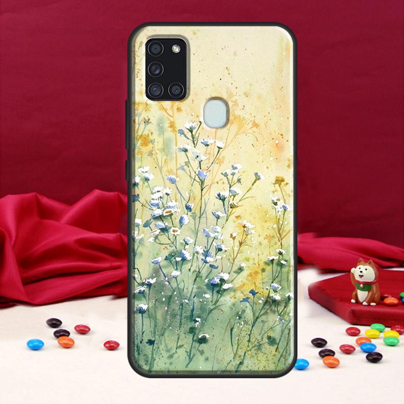 Oil Painting Boho Flower Art Case For Samsung Galaxy A34 A54 A14 A12 A52 A22 A32 A42 A72 A13 A33 A53 A50 A51 A71 Coque