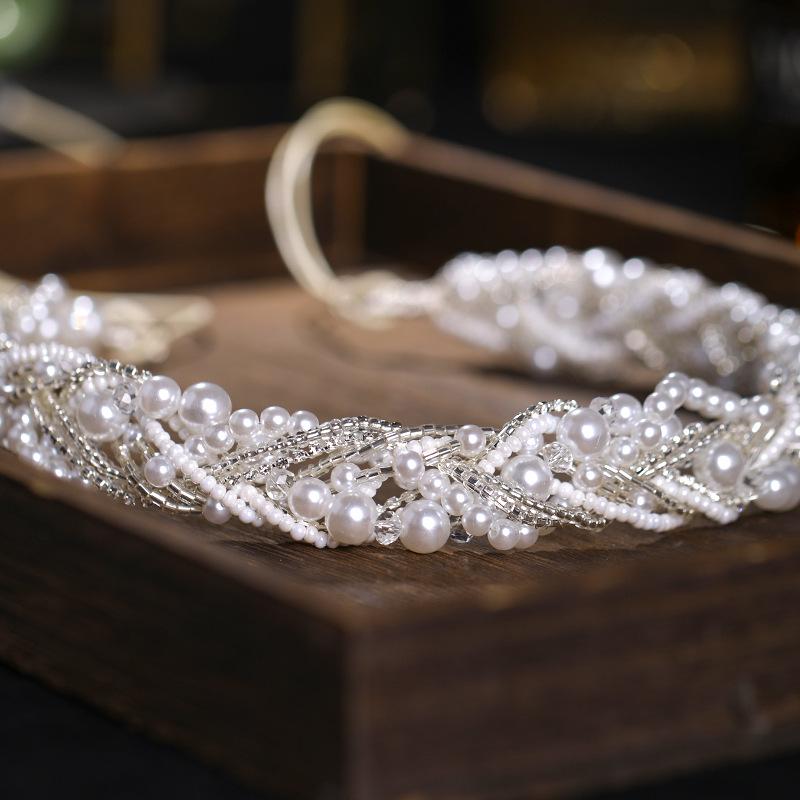 Tuanming Pearl Headband Hair Rope: Elegant Daily Hair Accessories for Weddings and Photoshoots