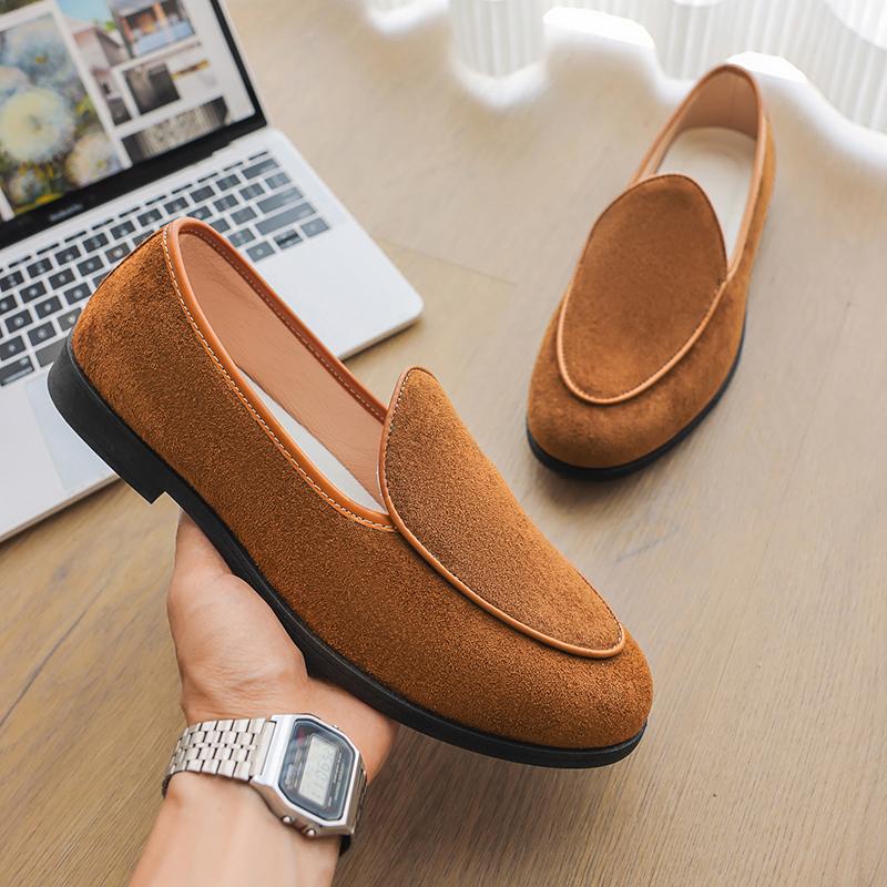 Fashion Slip-On Walking Shoes New Men Casual Sneakers Men's Breathable Loafers Non-Slip Comfortable Driving Shoes Mens Slip on Flats