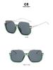 2023 Korean Style Retro Large Frame Double Bridge UV Protection Sunglasses for Driving.