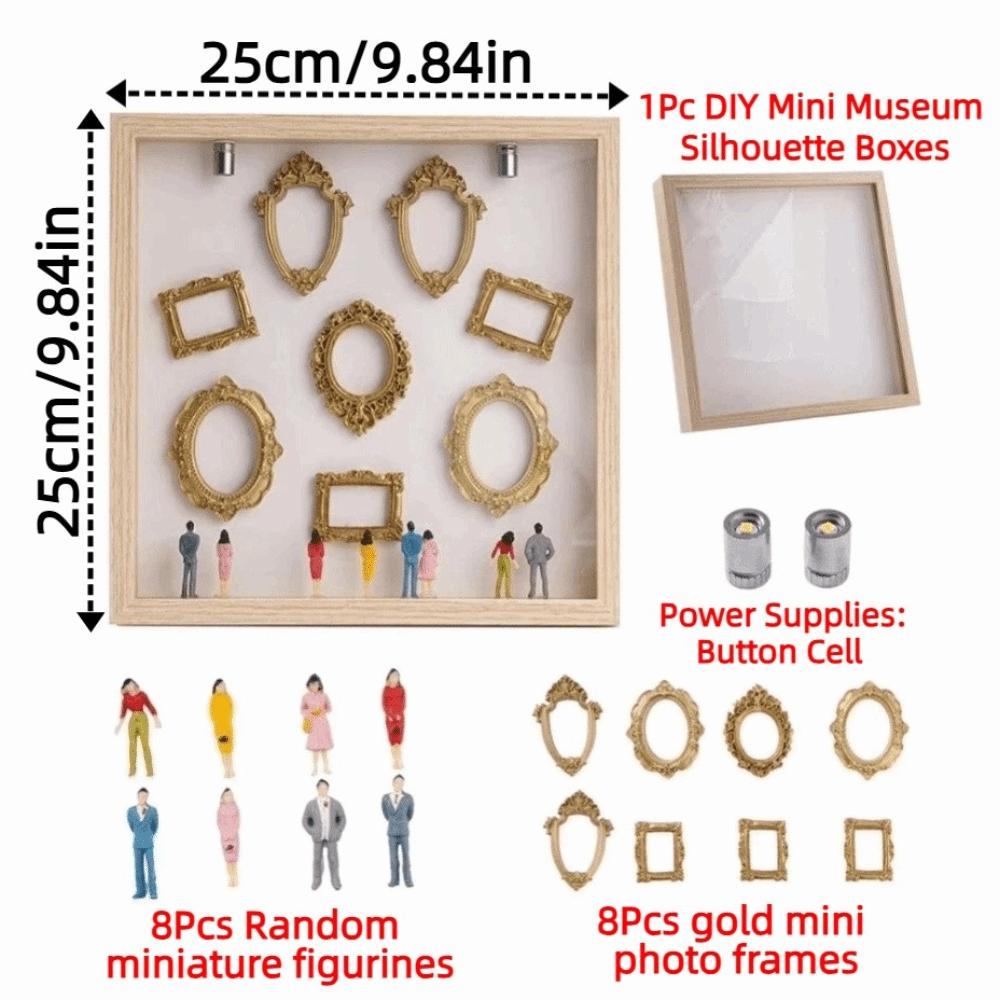 Caja de Sombras Creativa para Conservar Recuerdos Marco de Fotos Miniatura DIY Regalo de San Valentín