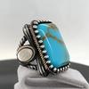 Men's Popular Fashionable Turquoise Square Party Wear