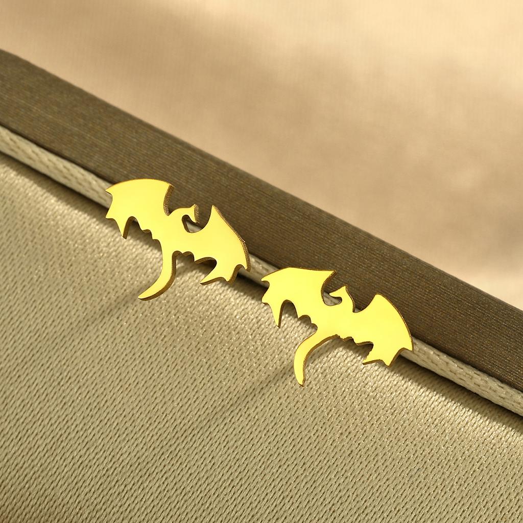 Kinitial Laser carved fashionable stainless steel earrings Shooting Stars dragon study earings anniversary gift