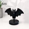 Fade-resistant Bat Model 3D Printed Gothic Black Statue, Figurine with Stable Round Base, Halloween Window Display Tabletop Decor for Home,