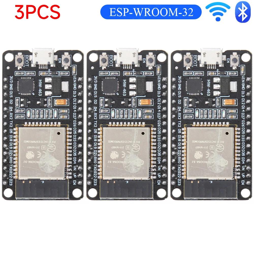1-10PCS ESP32 WROOM-32 Development Board TYPE-C CH340C/ CP2102 Micro Modules WiFi+BT Ultra-Low Power Dual Core Wireless Modules