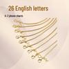 26 Letter Charm Phone Lanyard: Copper Chain Wrist Strap with Transparent Washer for Mobile Devices