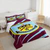 Burnley Football Club Crest Bedding set (1 duvet cover, 2 pillowcases, duvet not included), Claret Blue Shield Emblem Art Print