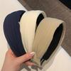 White Striped Wide-Brimmed Headband for Women - Comfortable, High Skull Top, Daily Wear Hair Accessory