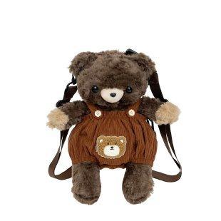 Schoolbag plush bear doll fluffy bag cute funny backpack cartoon doll birthday gift girl small backpack
