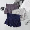 Men's Breathable Boxer Briefs - Printed Mid-Waist, Youthful Plus Size, Loose Four-Corner Shorts