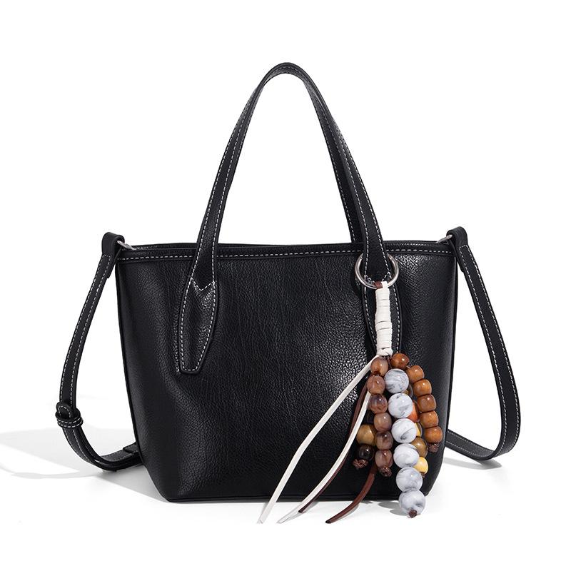 Vintage High-End Feel Handheld Bucket Bag for Women 2025 New Casual Basket Bag Simple Casual Commuter Women's Bag