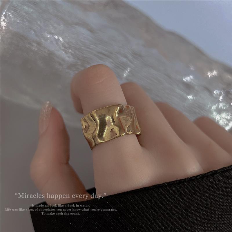 Adjustable 18K Gold Filled Ring with High Color Retention - European & American Style Index Finger Ring