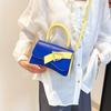Fashion contrasting colors New niche texture handbag Casual versatile simple shoulder messenger bag