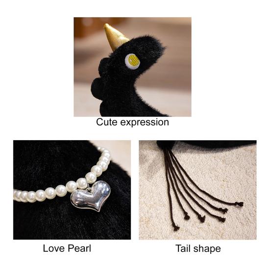 Pegasus Plush Doll 50cm/70cm Soft Stuffed Animal for Girls Fantasy Wings Faux Pearl Necklace Cute Plush Toy for Baby Toddler Kids Home Decor