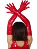S-XXL Antiscivolo Effetto Bagnato PVC Guanti Lunghi Lucidi Pelle PU Manopole Cosplay Performance Guanto Eldiven Mittens Handschuhe Gantlet