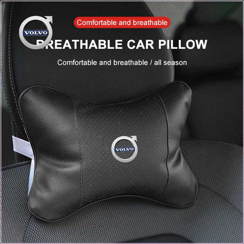1Pcs Car Seat Headrest Auto Volvo Logo Neck Pillow Car Accessories for Volvo Xc90 S60 S80 Xc60 Xc70 Xc90 Fh V50 S40 C30