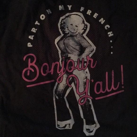 Dolly Parton Shirt PARTON MY FRENCH, BONJOUR All size shirt A152 Unisex T-Shirt S