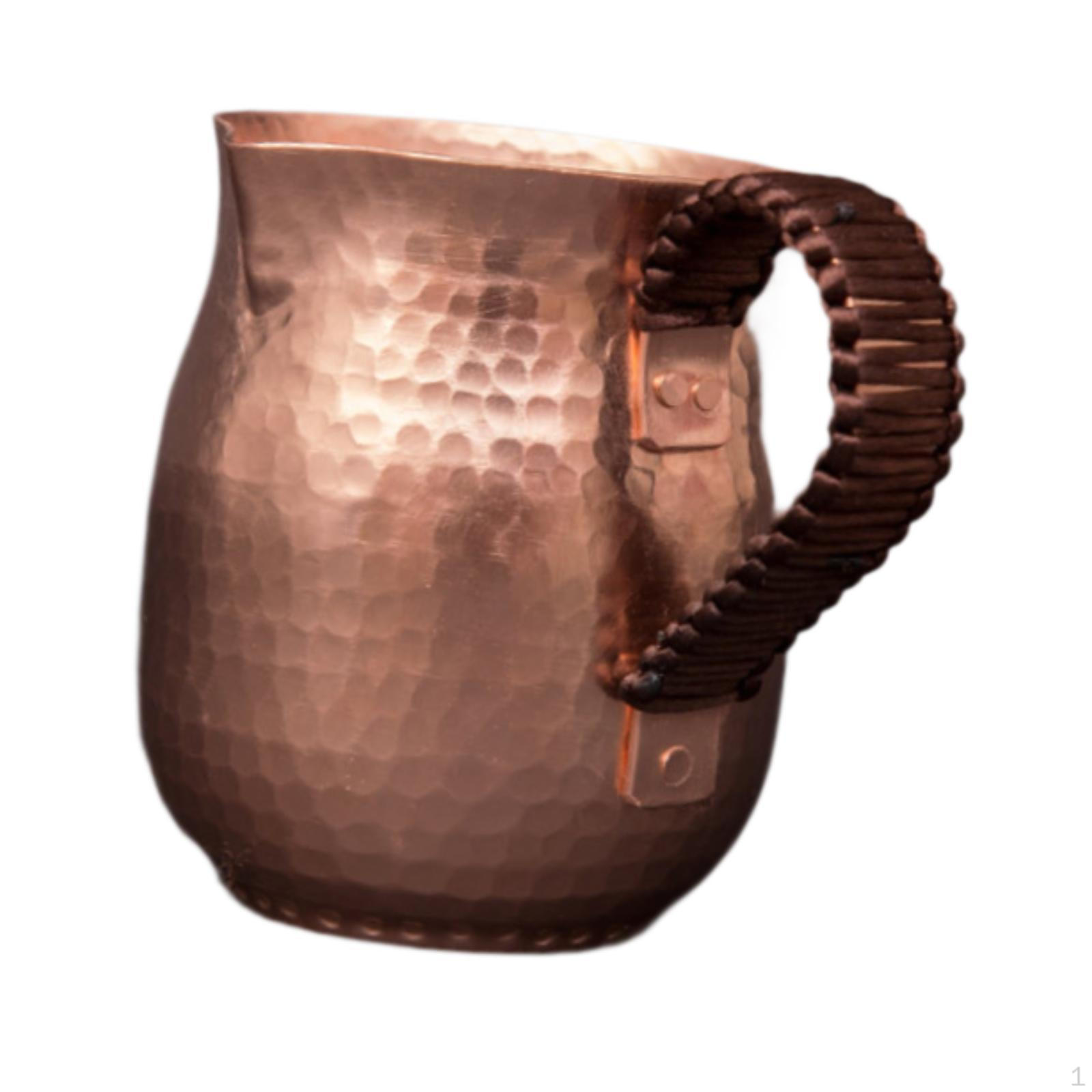 

Медная чашка, кувшин для сливок, портативный чайник, чайник, чайная утварь, приготовление молока, эспрессо, пар 450ml