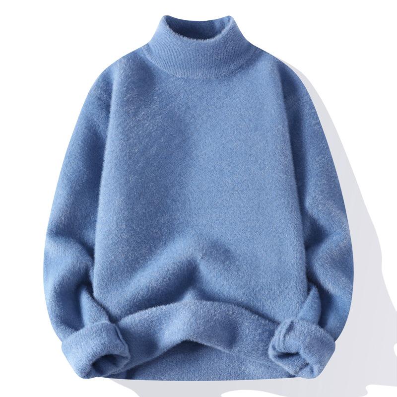 Herren Doppelseitiger Fleece Rollkragenpullover - Warm, Dick, für Herbst und Winter