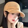 Lightweight Paper Blend Baseball Cap Commute Style Knit Hat with Bow Summer Sun Protection Equestrian Cap for Women