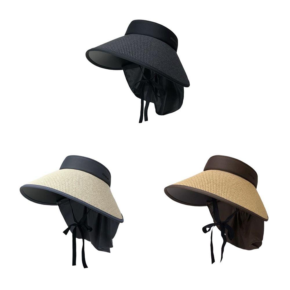 Foldable Beach Hats Detachable Neck Protective UV Sun Hat New Sun Cap