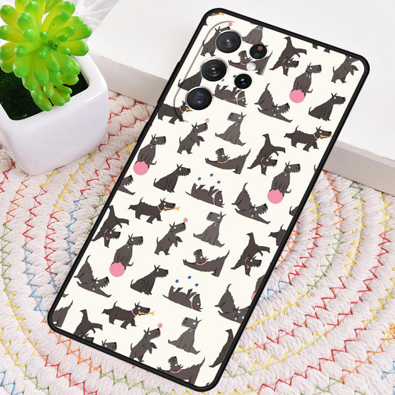 Cartoon schnauzer dog soft Phone Case for Samsung Galaxy note 10 pro S26 Ultra S23 S24 FE S25 S21 S22 PLUS shockproof Cove