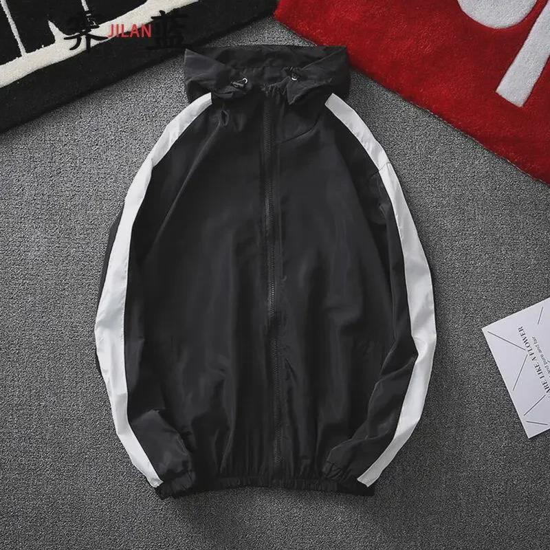 

Мужская легкая куртка весна/лето 2023 в корейском стиле — стильная защита от солнца 2XL чёрный