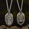 Qi Artistic Tian Da Sheng Sun Wukong Pendant Necklace With Intricate Design Trendy Retro Style For Men